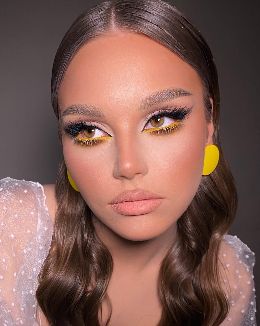 Bright and Bold Yellow Eye Makeup Look