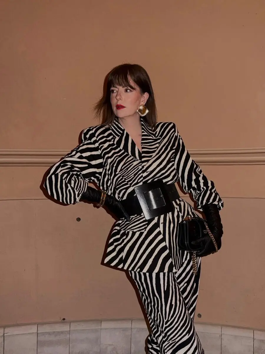 Chic Zebra Print Ensemble for Bold Statements