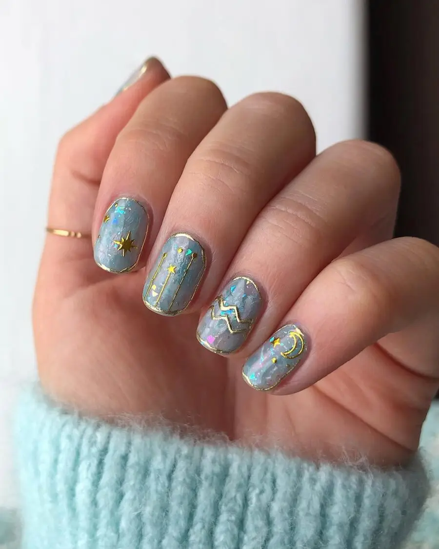 Celestial-Inspired Nail Art for Astrology Lovers