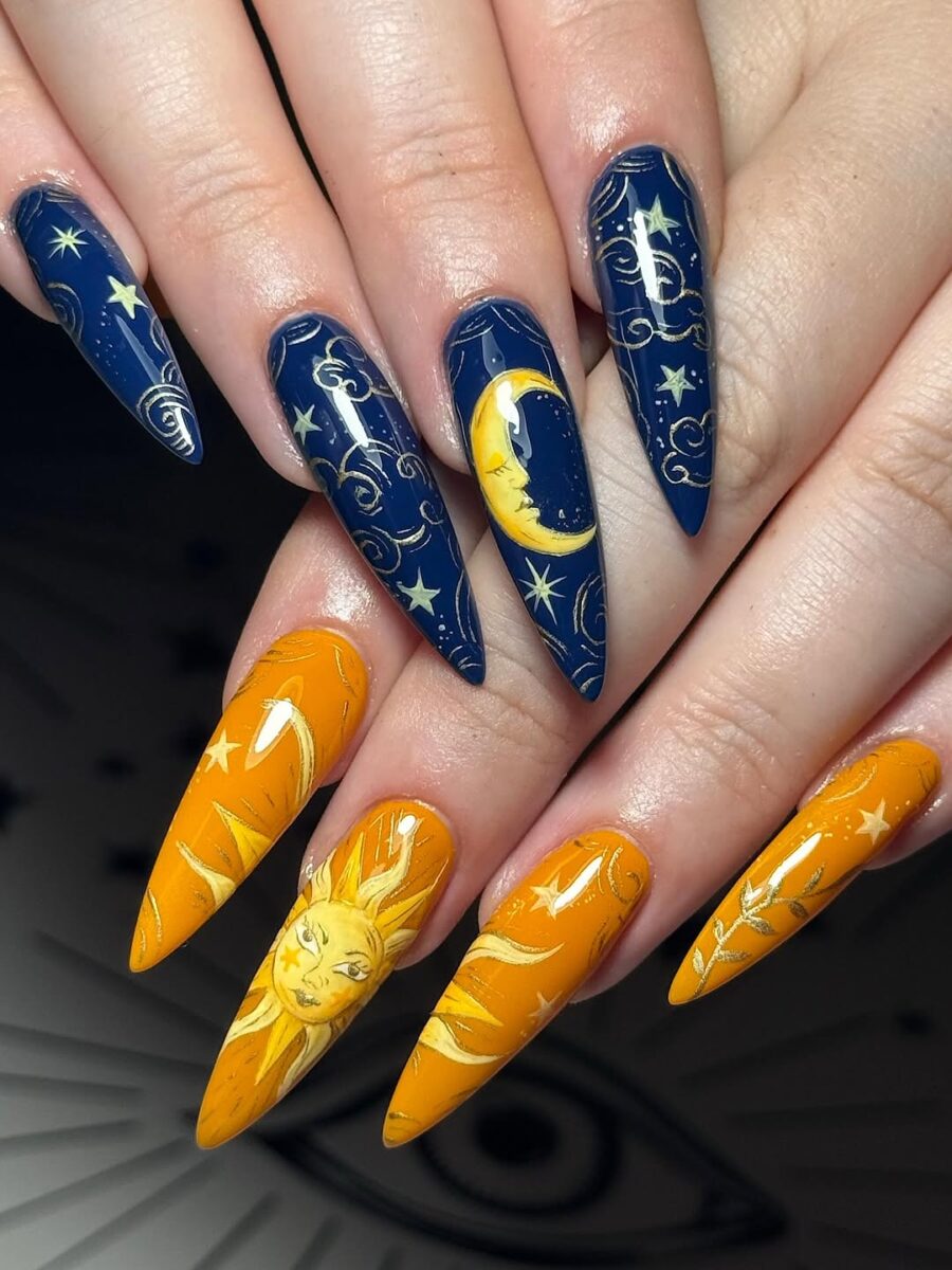 Stunning Zodiac-Inspired Nail Art Design