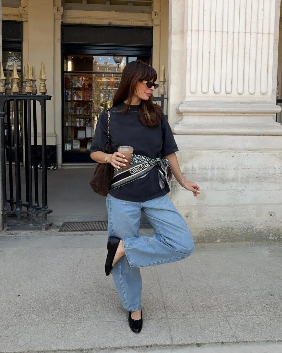 Effortlessly chic street style with ballet flats