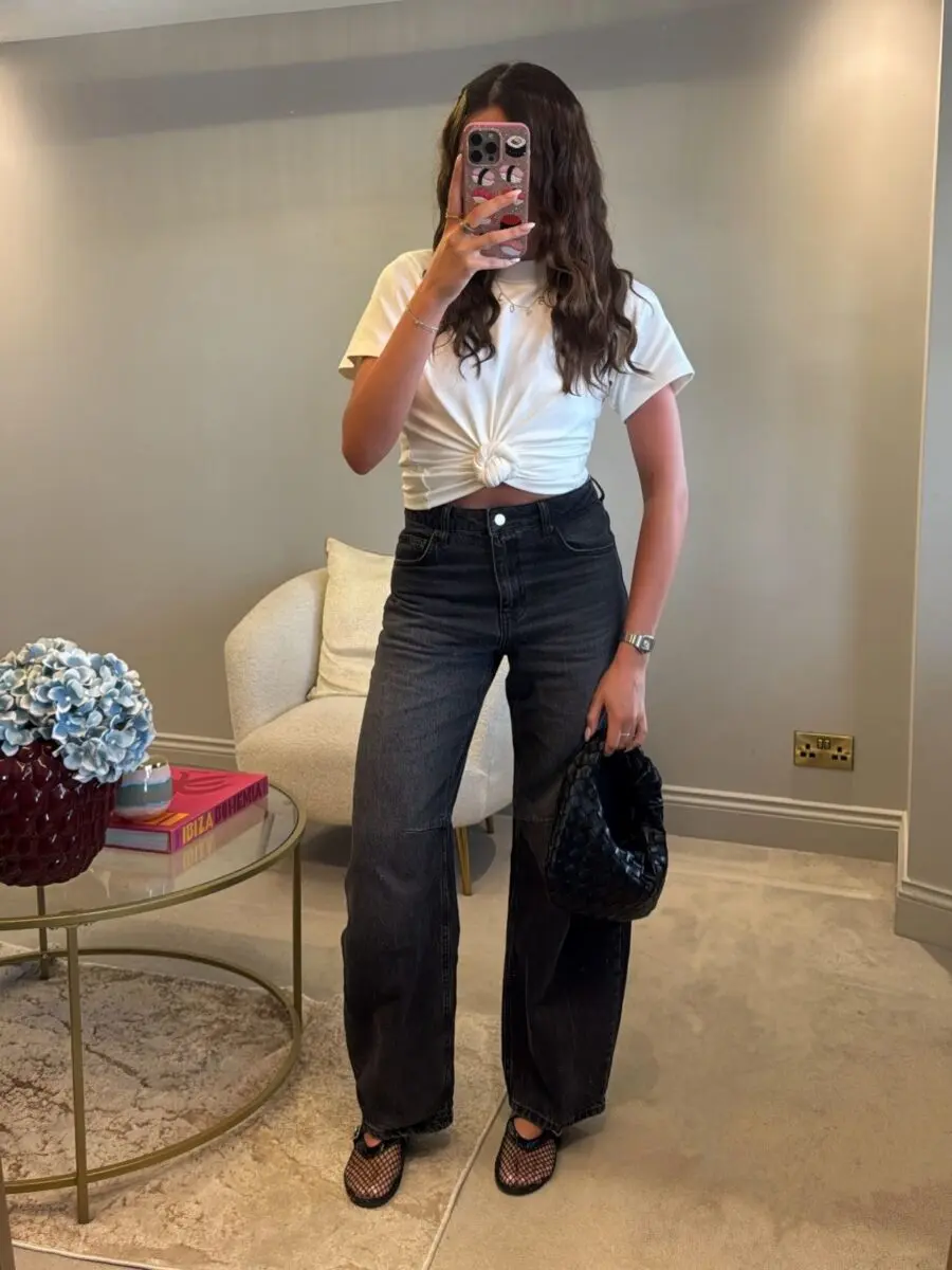 Chic Casual Look with Ballet Flats