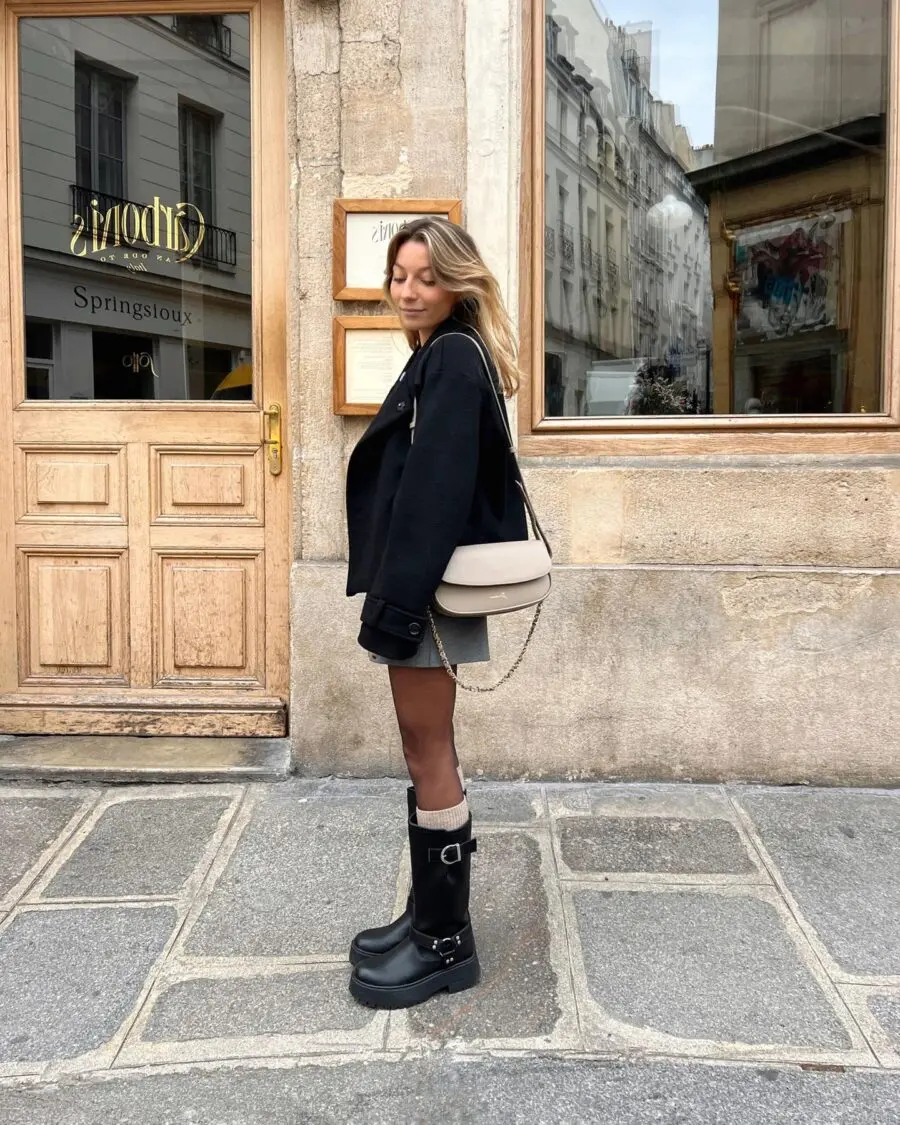 Chic biker boots for a stylish day out