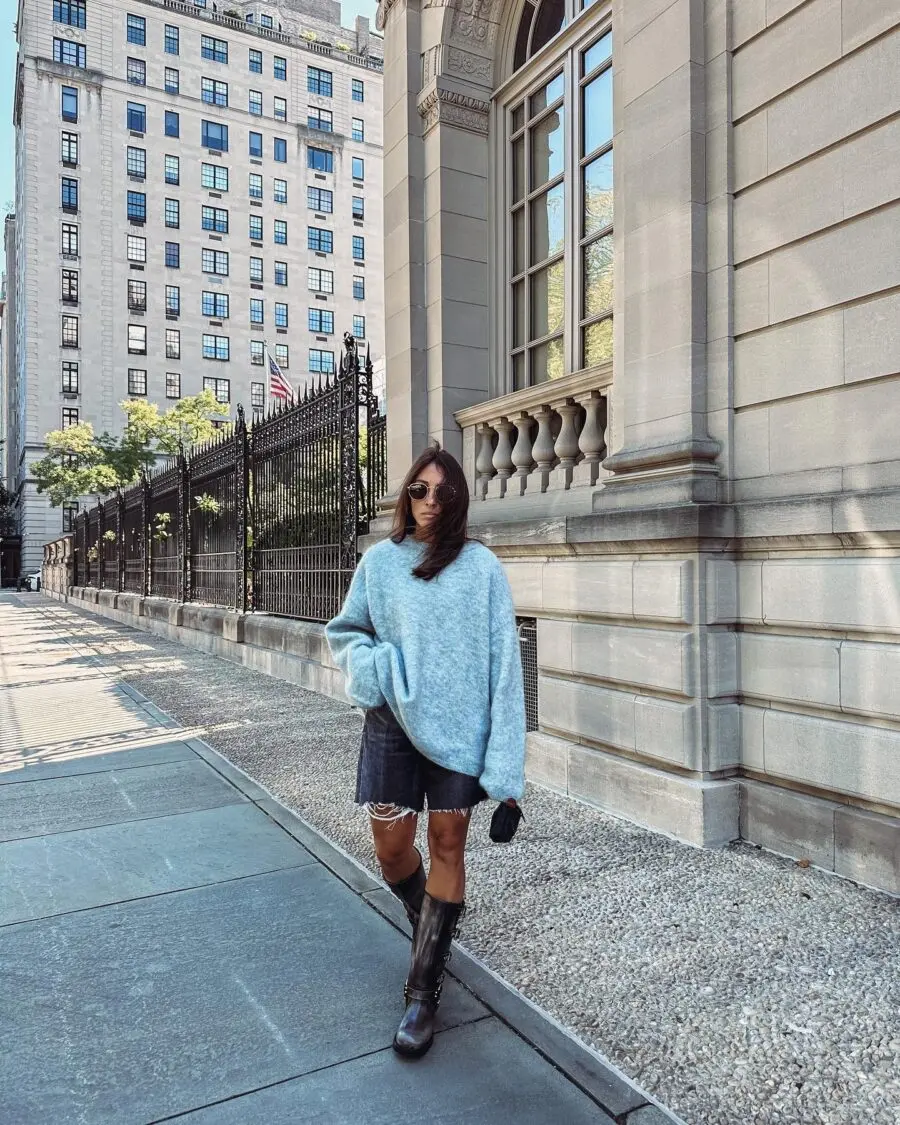 Chic Casual Look with Biker Boots