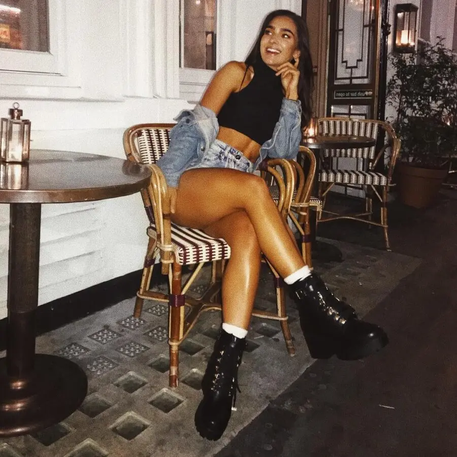 Chic street style with biker boots