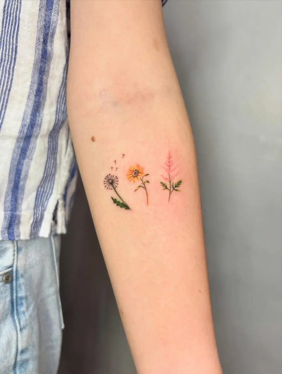 Minimalist Birth Flower Tattoo Design Ideas