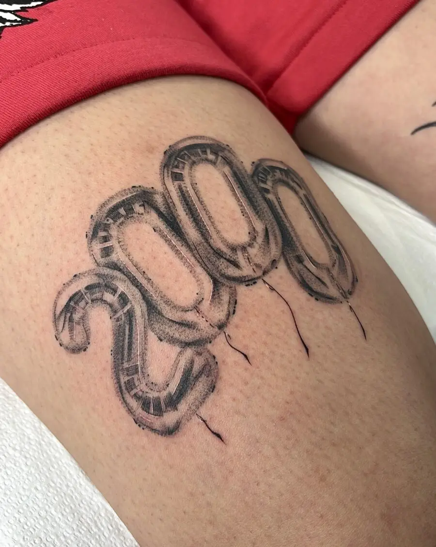 A playful tattoo celebrating a milestone birthday