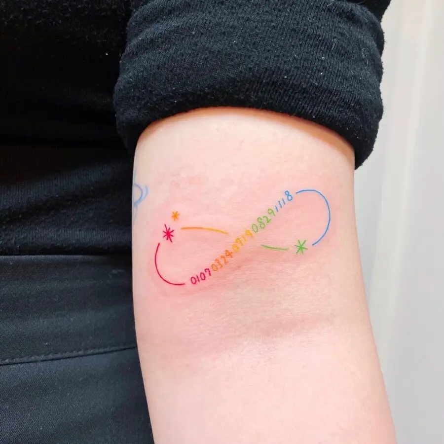 Colorful infinity design for birthday celebrations