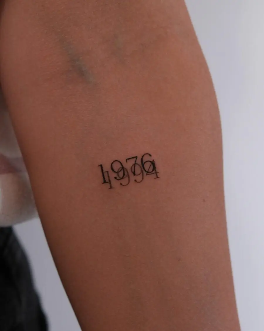 Minimalist Tattoo Celebrating a Special Year