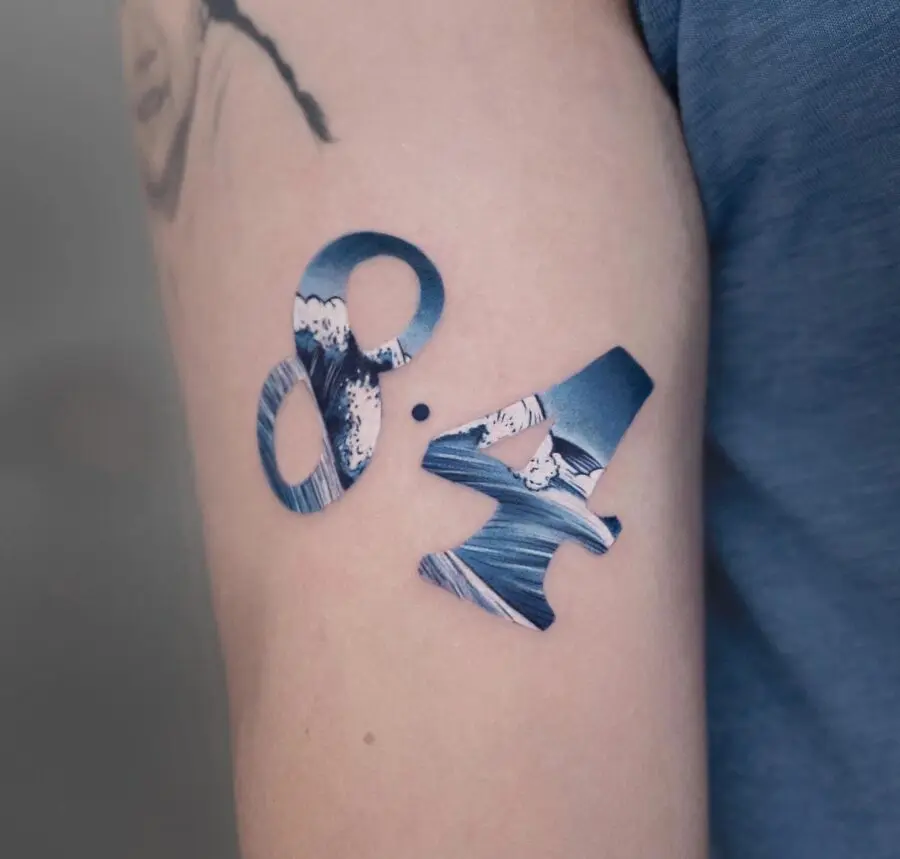 Unique Birthday Tattoo Incorporating Nature's Beauty