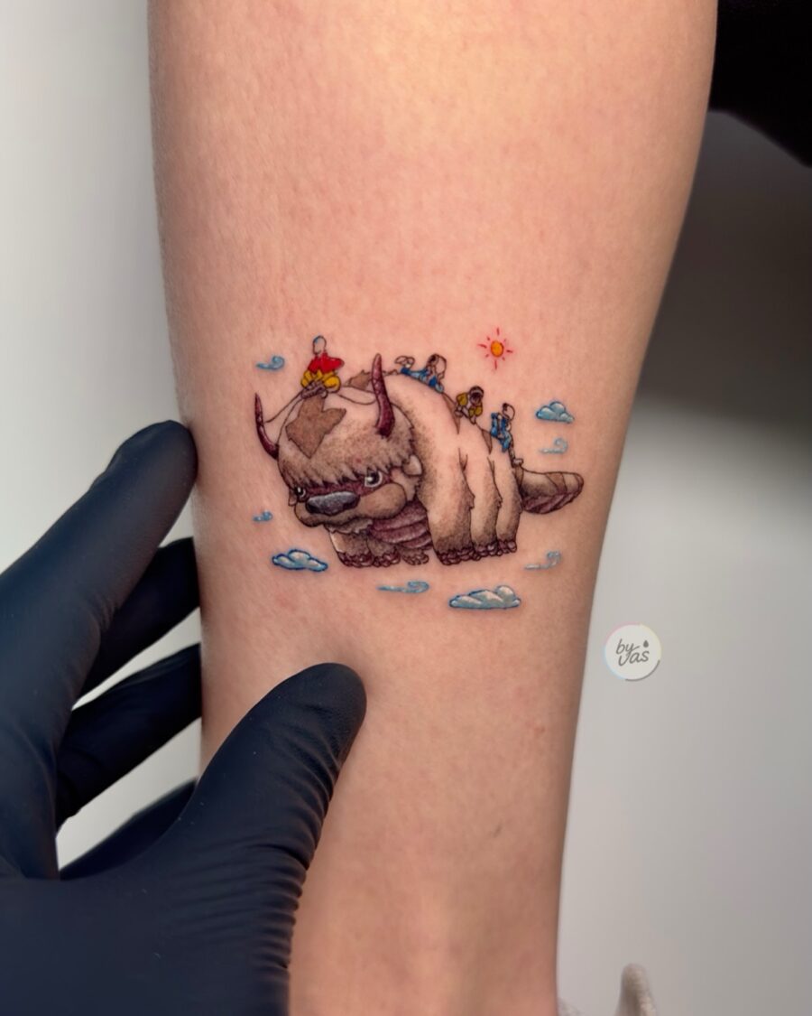 Unique Bison Tattoo Inspired by Adventure