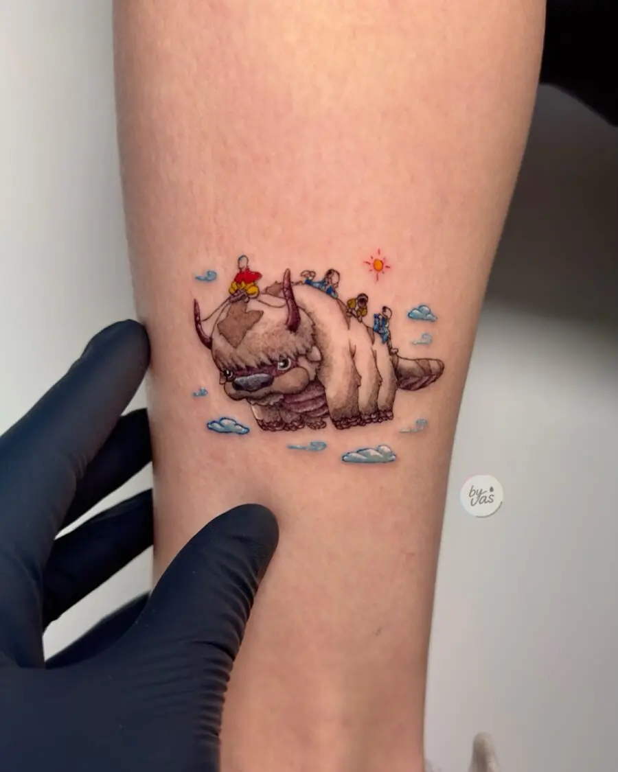 Unique Bison Tattoo Inspired by Adventure