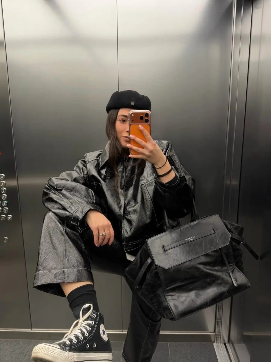 Chic Urban Style with Converse Sneakers