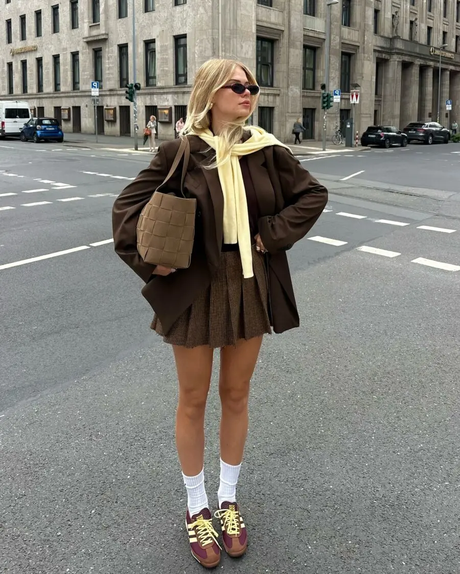 Stylish Blazer Dress with Casual Accents