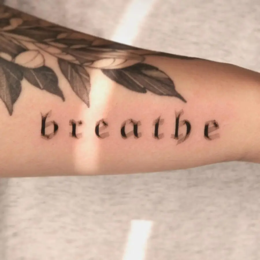 Simple yet powerful one word tattoo inspiration