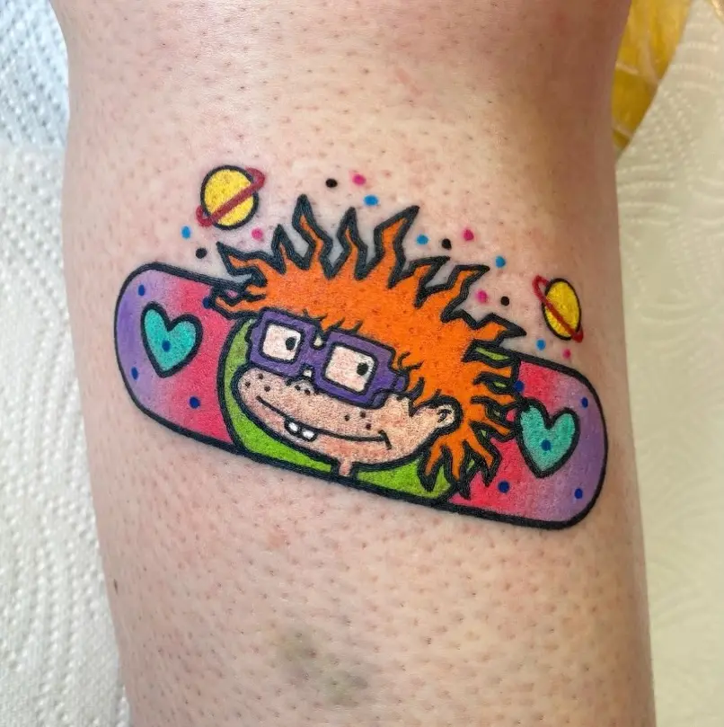 Whimsical Chucky Finster Cartoon Tattoo Design
