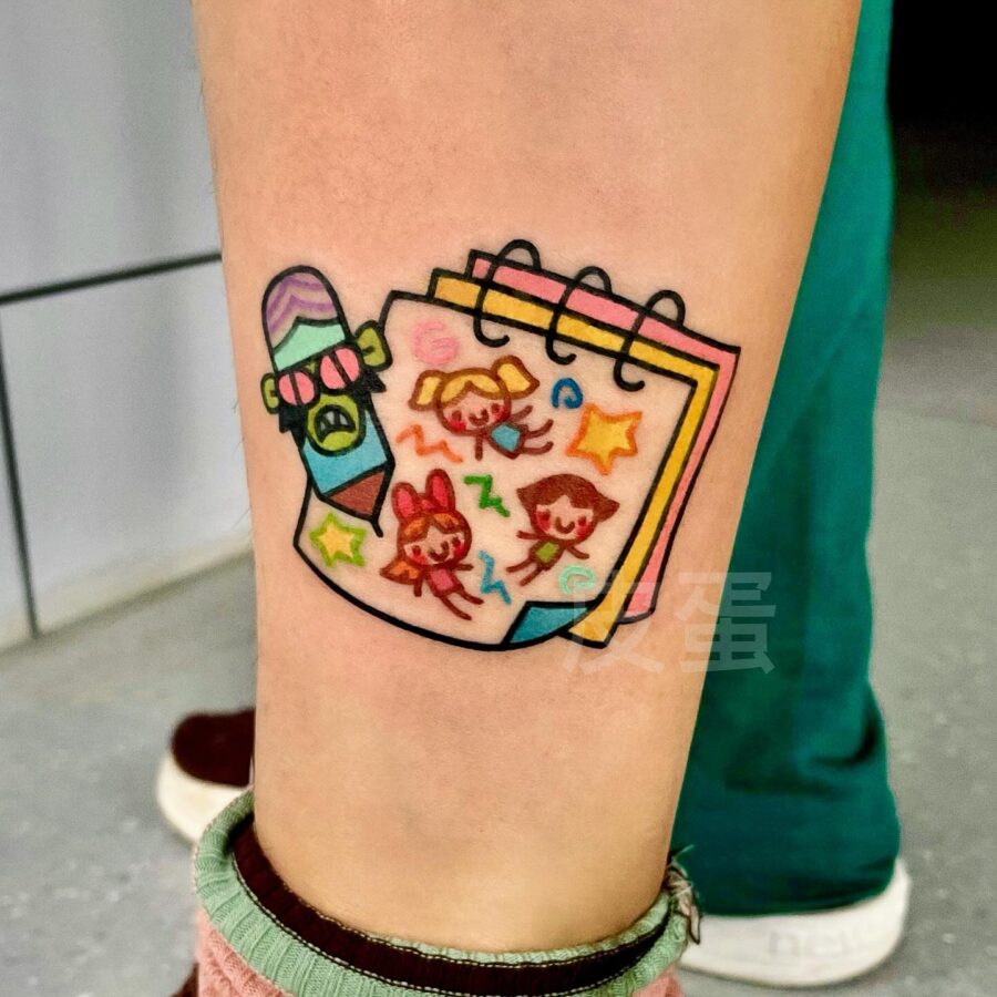 Whimsical Cartoon-Themed Tattoos for Playful Souls
