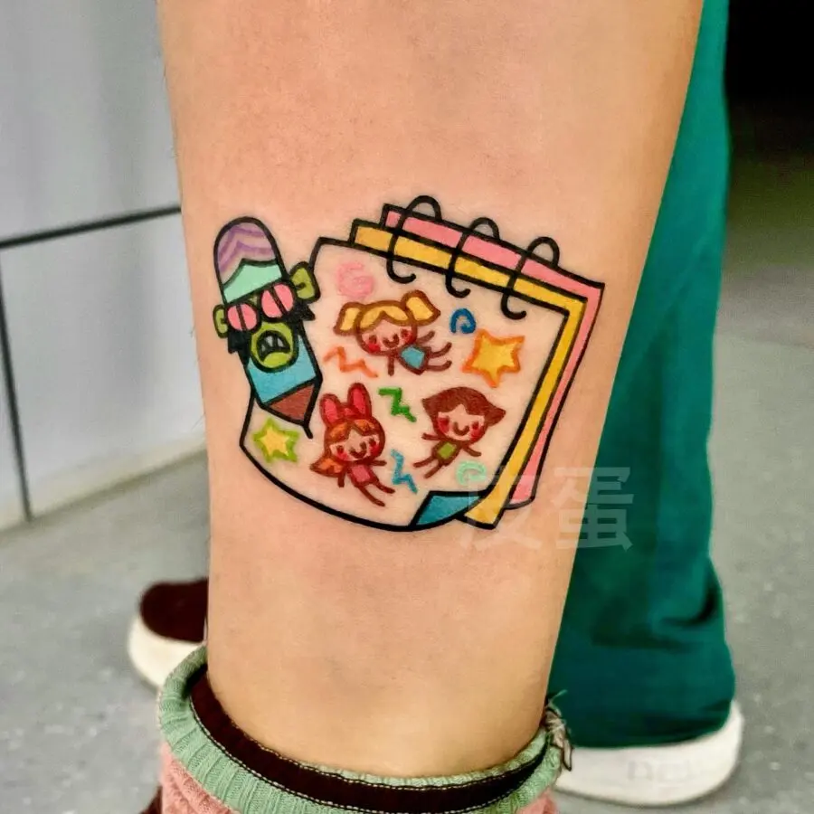 Whimsical Cartoon-Themed Tattoos for Playful Souls