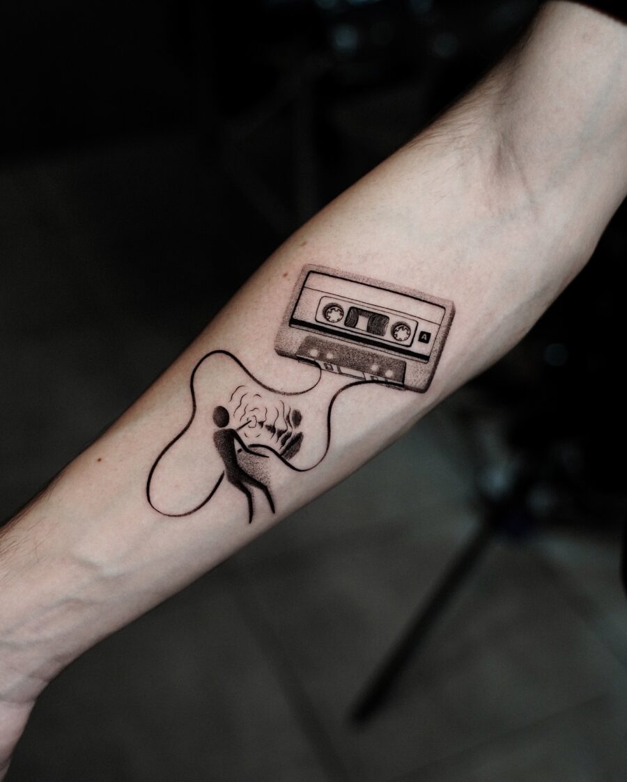 Musical nostalgia in ink art form