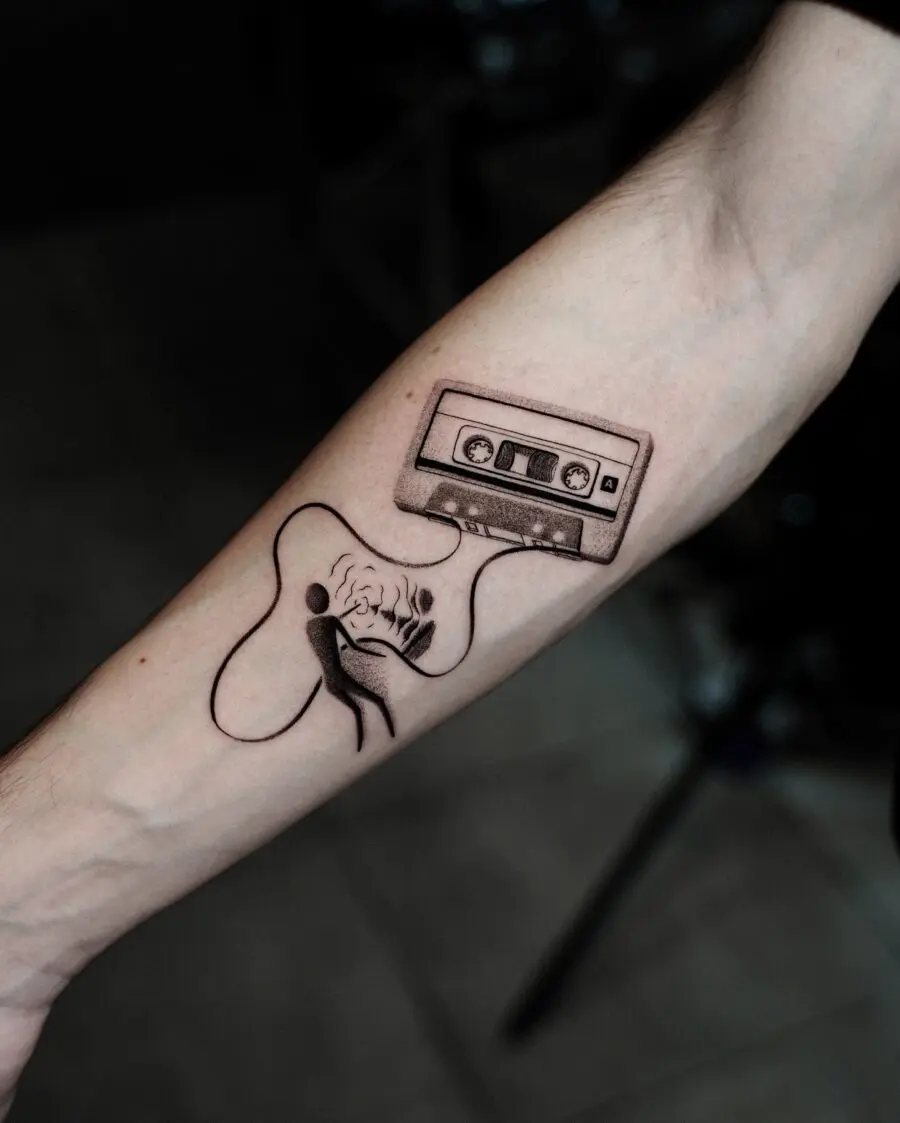 Musical nostalgia in ink art form