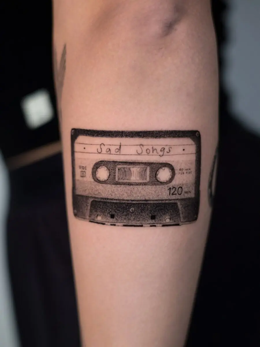 Classic Cassette Tape with Nostalgic Touch