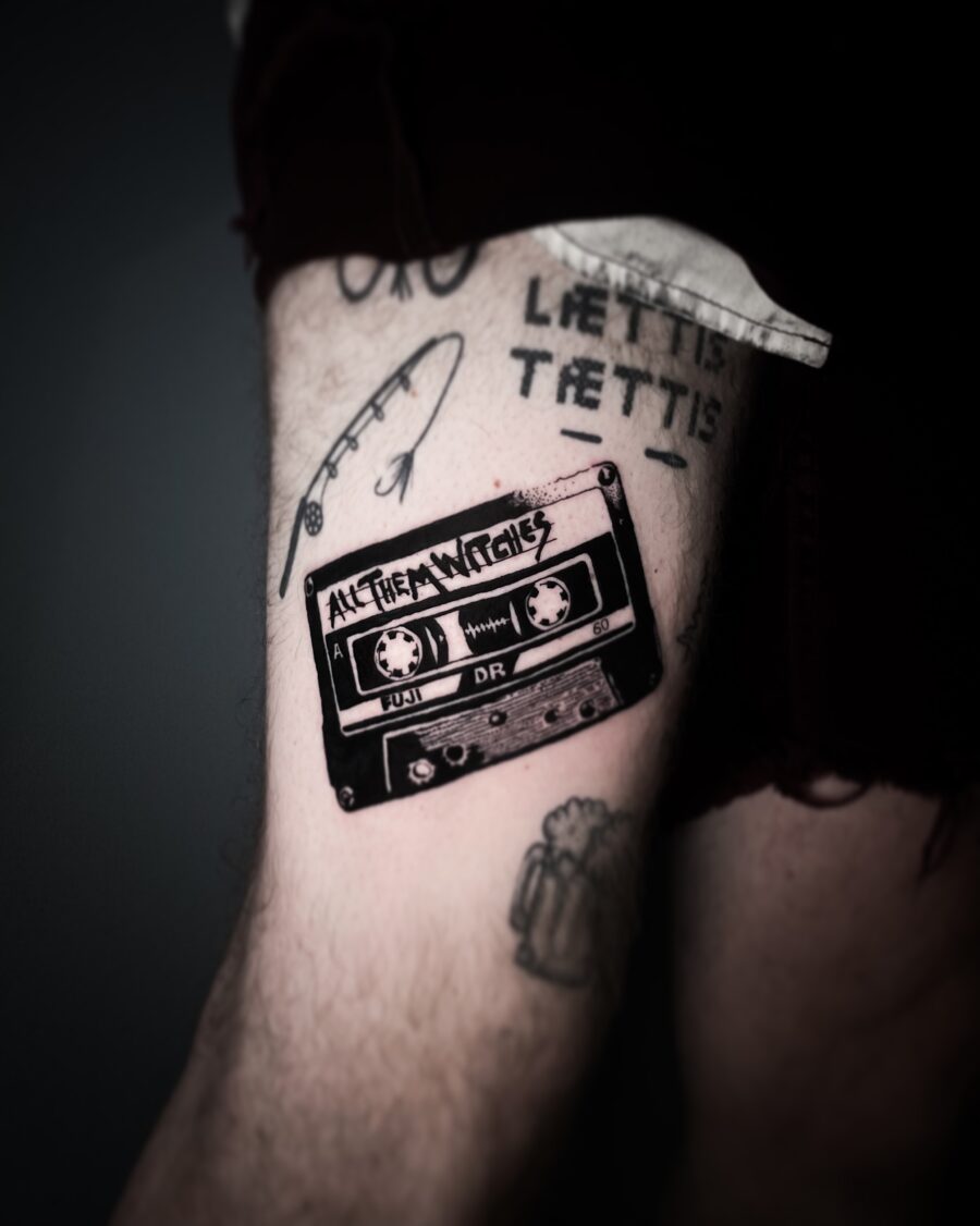 Vintage Cassette Tape Tattoo Design Inspiration