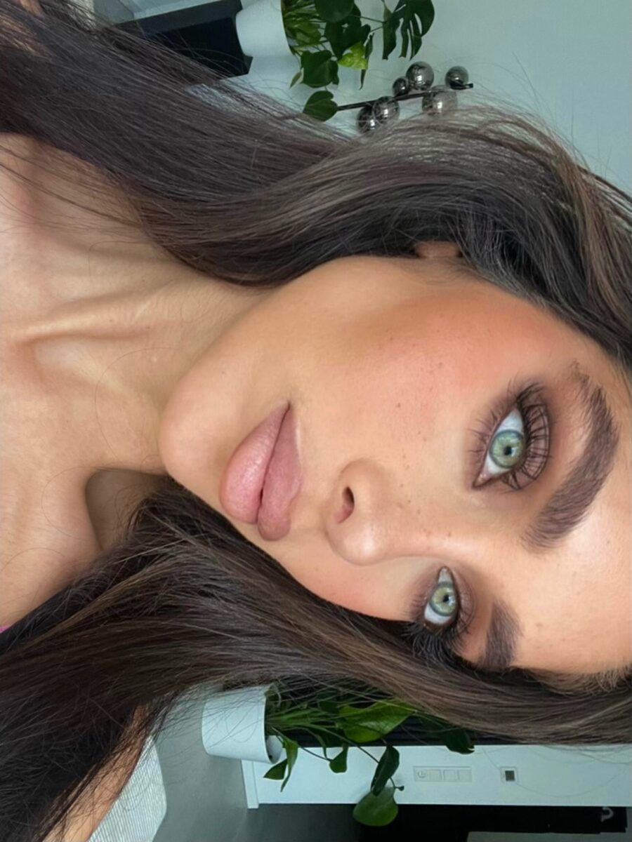 Effortless glow with bold eyes and nude lips
