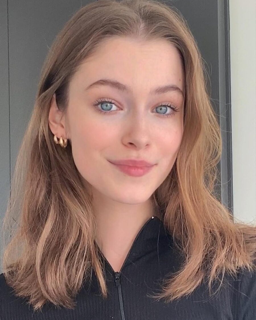 Effortless charm with fresh, natural makeup vibes.