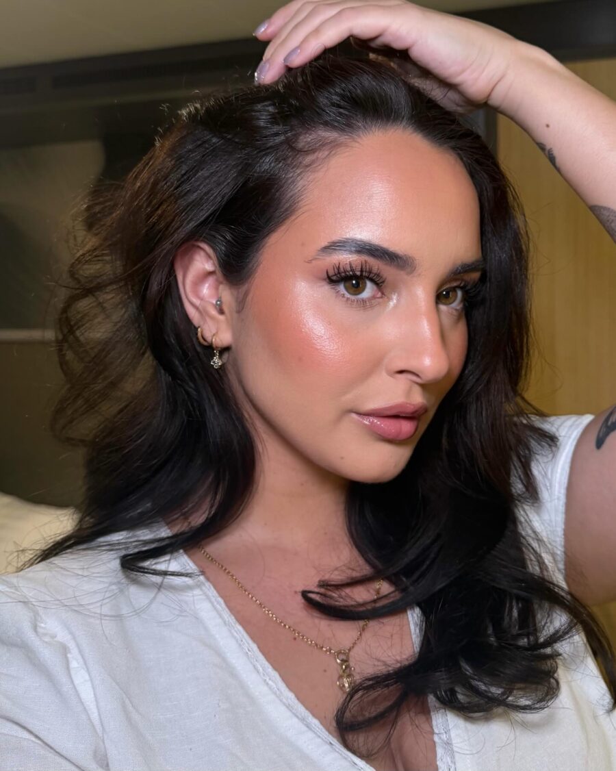 Radiant clean girl makeup with natural glow