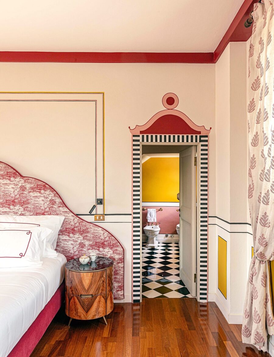 Whimsical vintage charm in bedroom decor