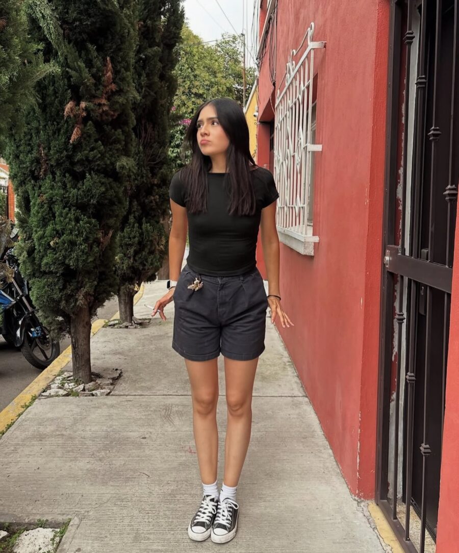 Stylish casual summer vibe with Converse sneakers