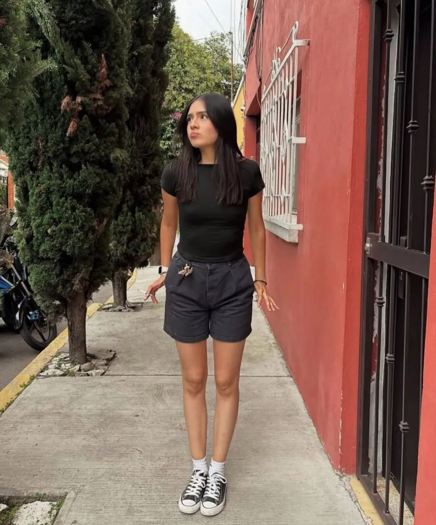 Stylish casual summer vibe with Converse sneakers