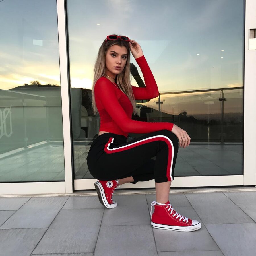 Bold Red and Black Converse Outfit Inspiration