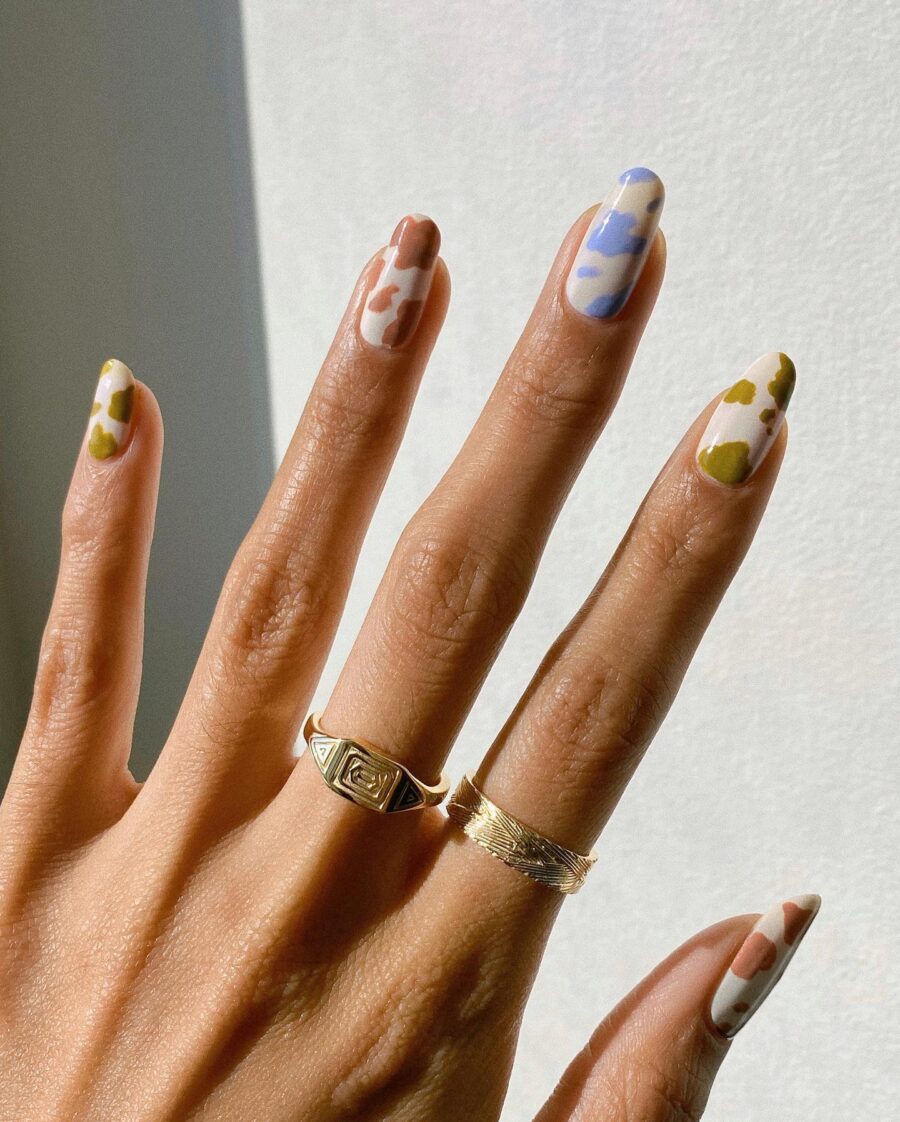 Trendy cow print nails for stylish vibes
