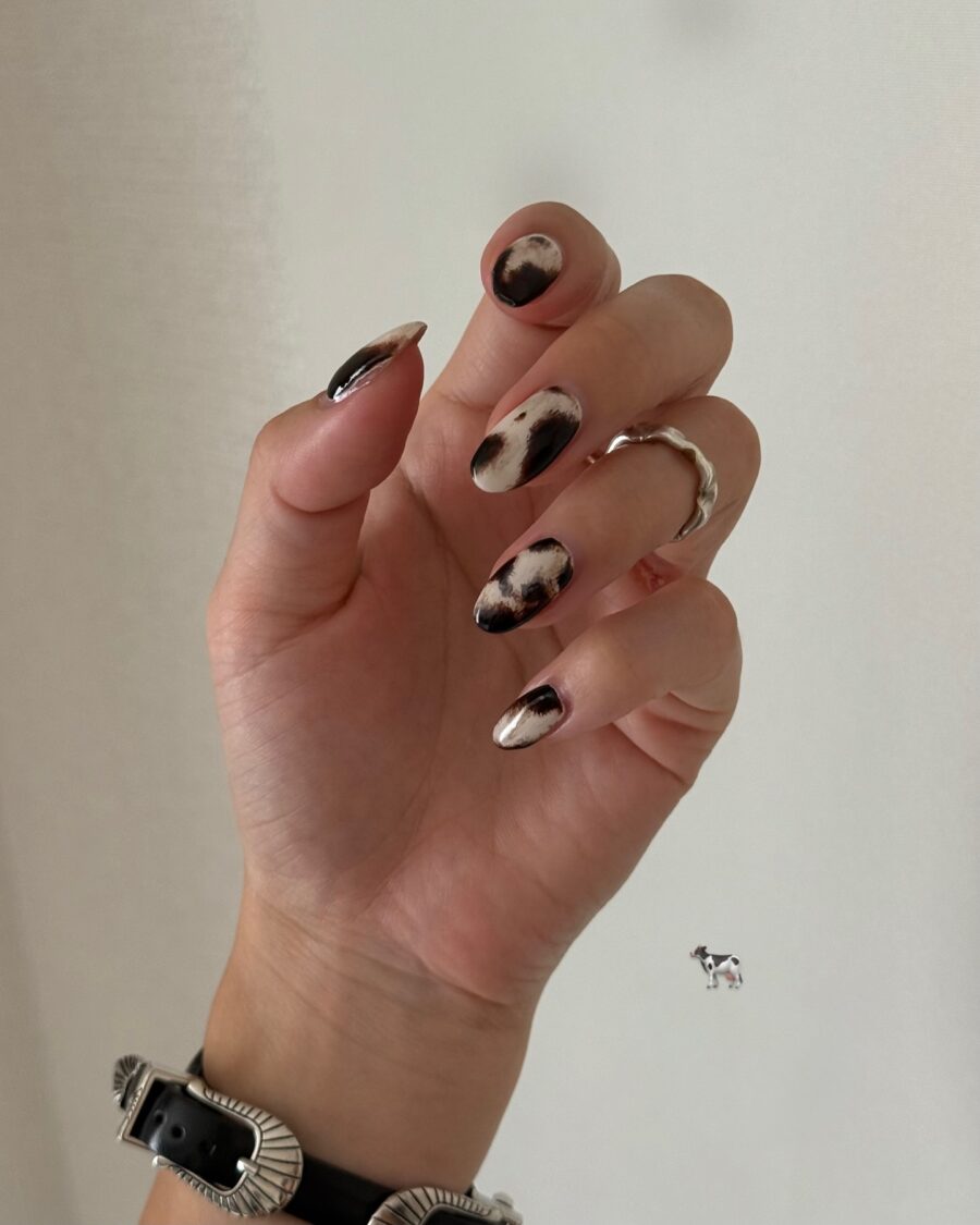 Trendy cow print nails for chic style