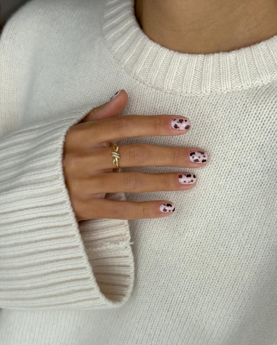 Trendy cow print nails for a chic look