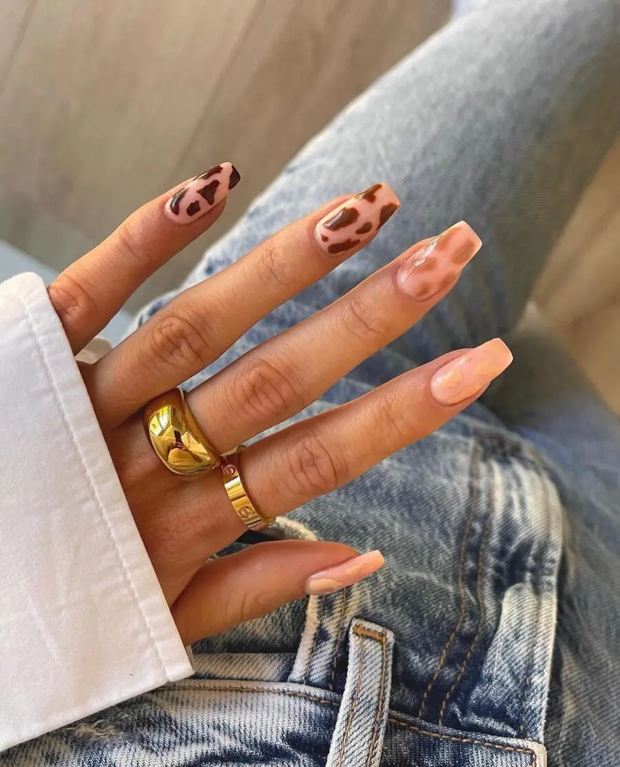 Chic cow print nails for every occasion