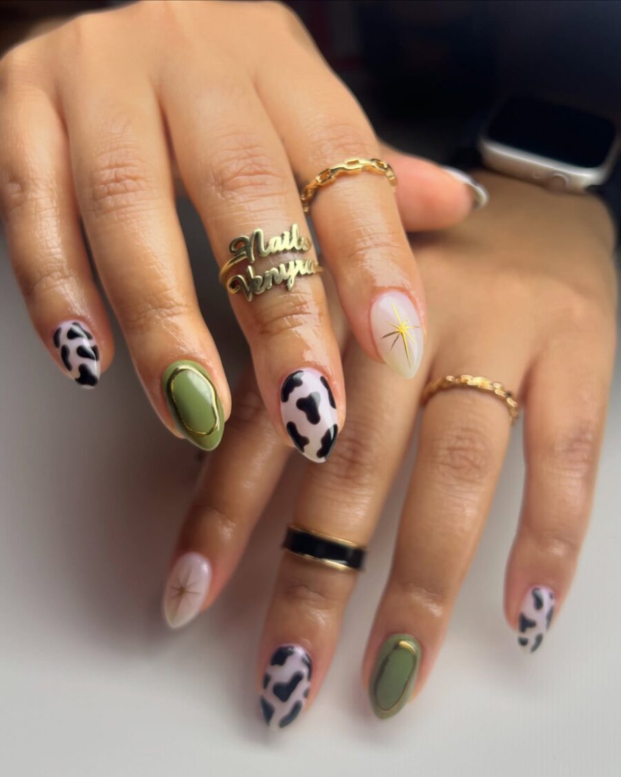Chic cow print nail designs for stylish vibes