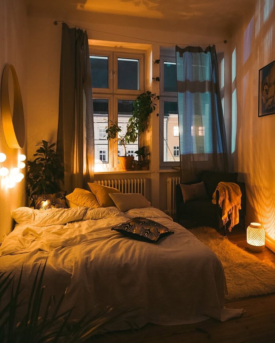Cozy Bedroom with Natural Lighting and Warmth