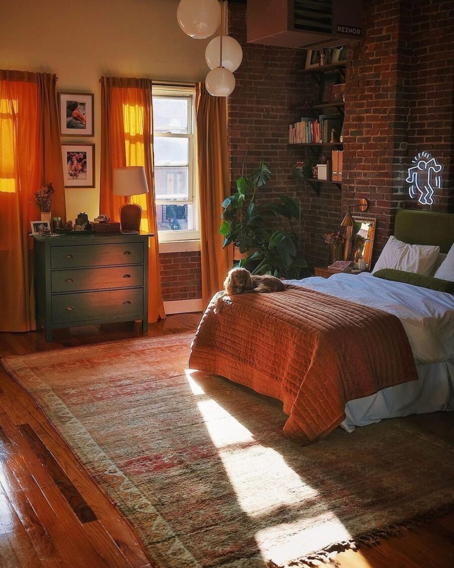 Charming Brick Wall Bedroom Inspiration