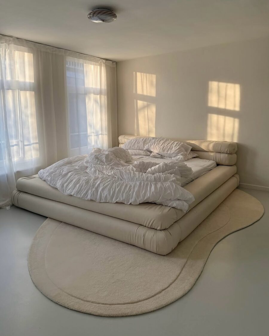 Serene Minimalist Bedroom with Soft Textures