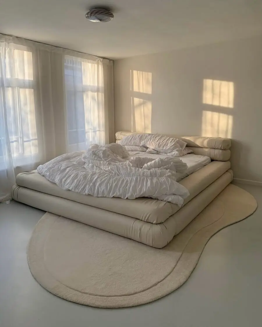 Serene Minimalist Bedroom with Soft Textures