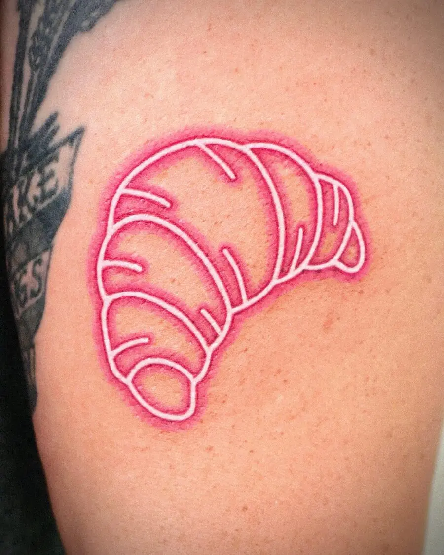 Chic and Minimalist Croissant Tattoo Design
