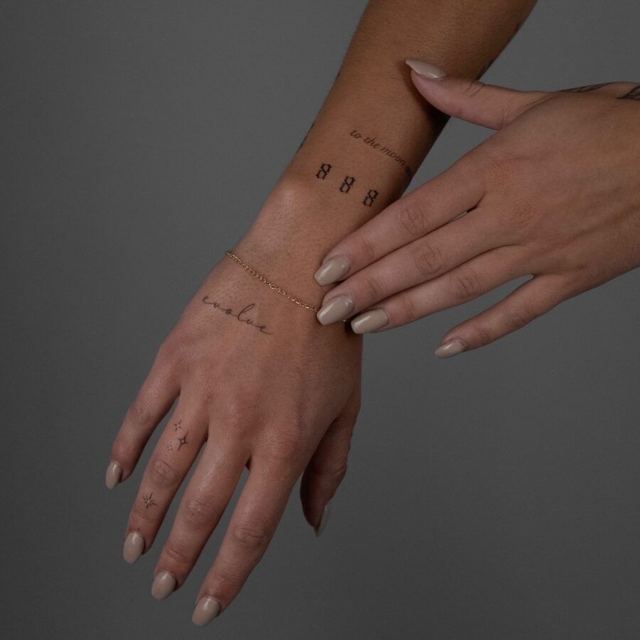 Elegant Dainty Tattoos on Subtle Skin