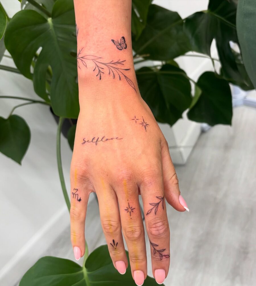 Elegant Dainty Tattoos Celebrating Self-Love