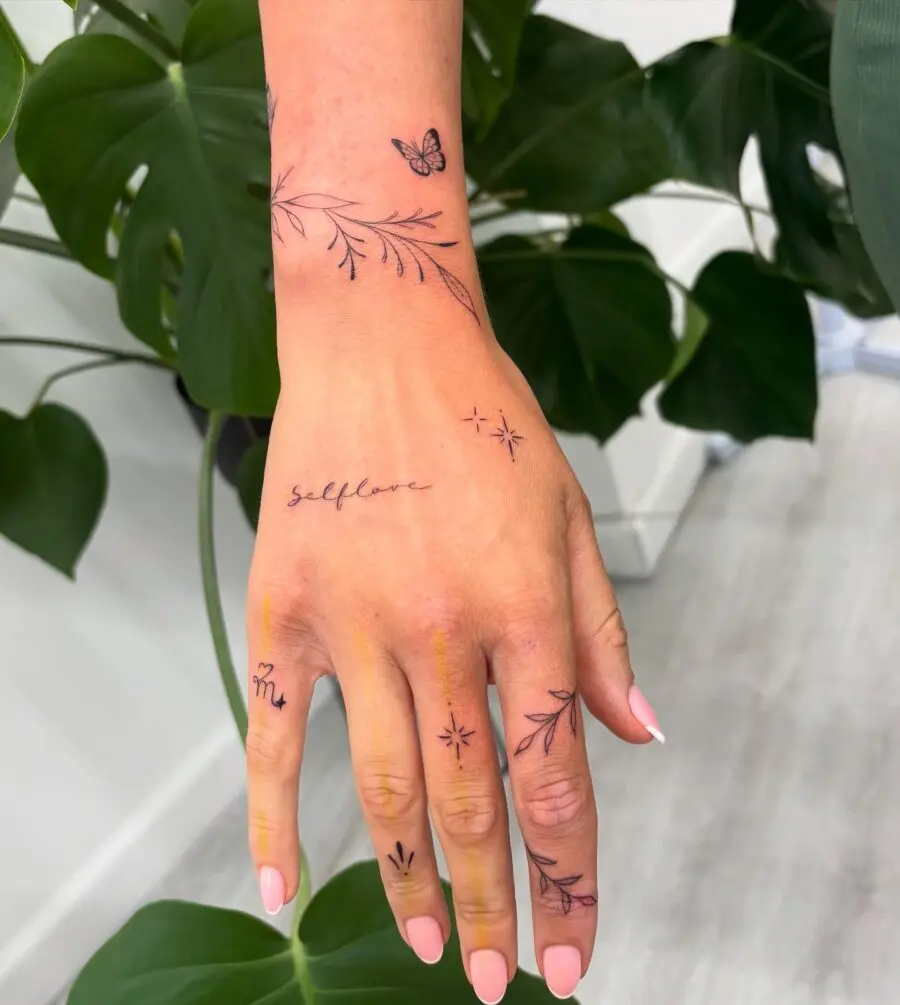 Elegant Dainty Tattoos Celebrating Self-Love