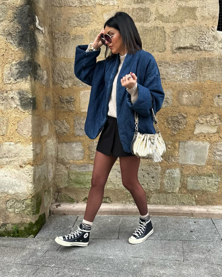 Chic street style with Converse sneakers