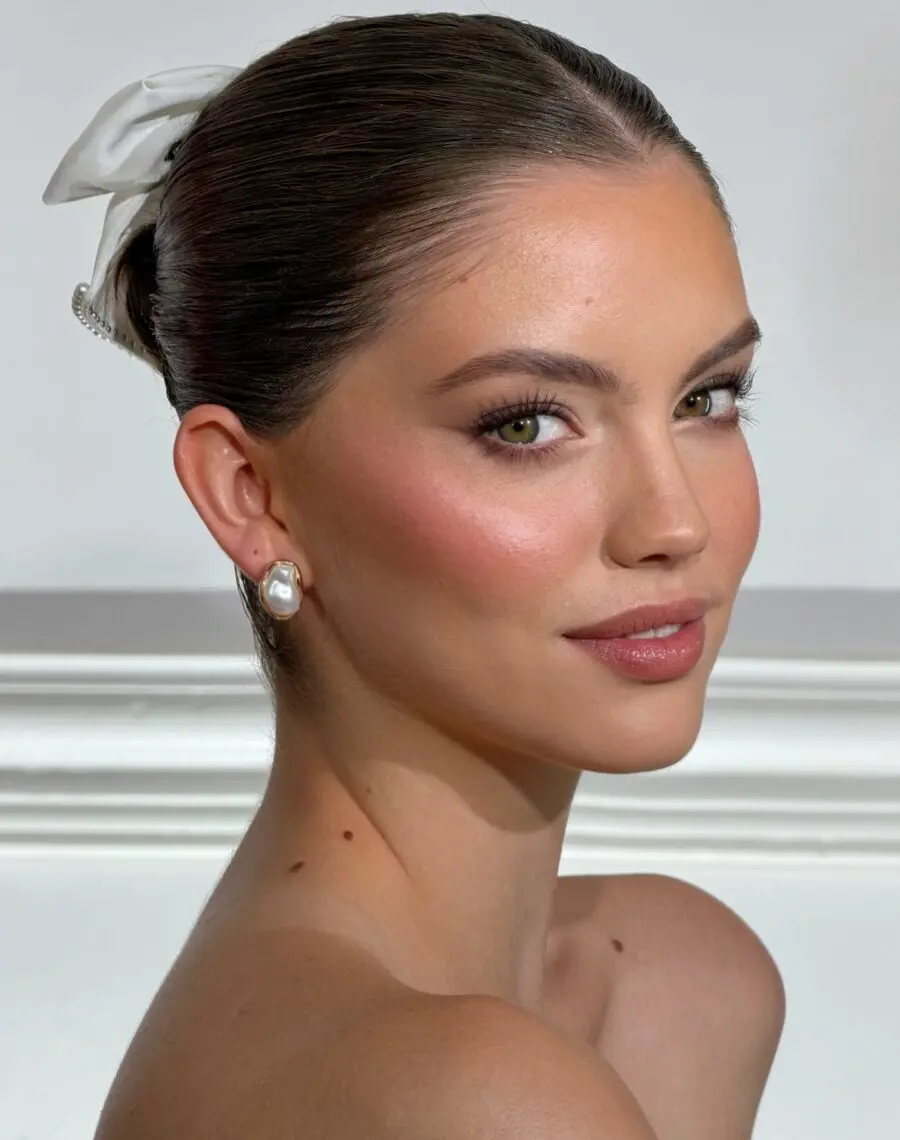 Radiant and sophisticated wedding guest look