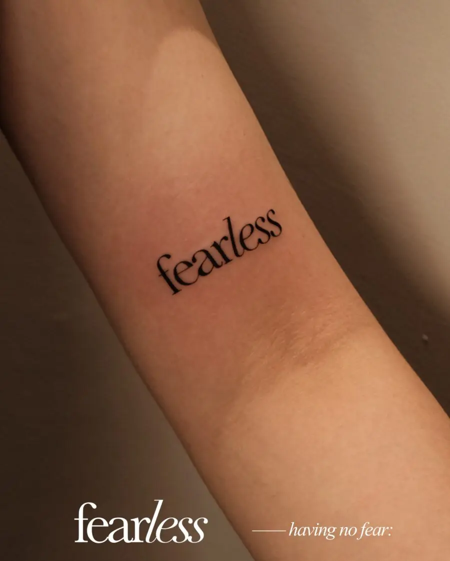Fearless: A Bold Statement in Ink