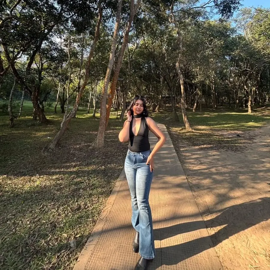 Chic Flare Jeans with a Black Top